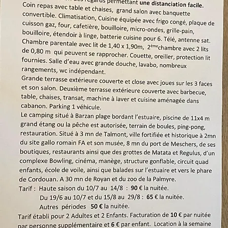 Mobil Talmont Charente Maritime 17 Campsite *